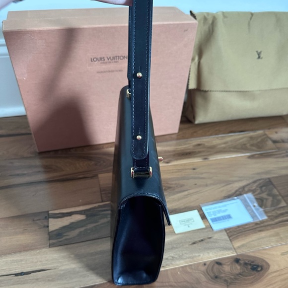 Louis Vuitton Vintage Leather Black Opera Sparta Purse EUC - Picture 6 of 9